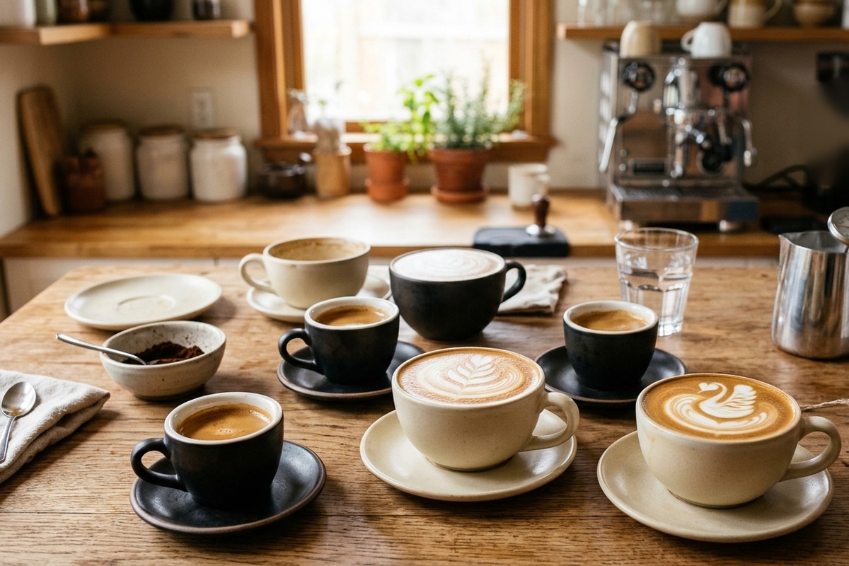 Espresso coffee and Latte art